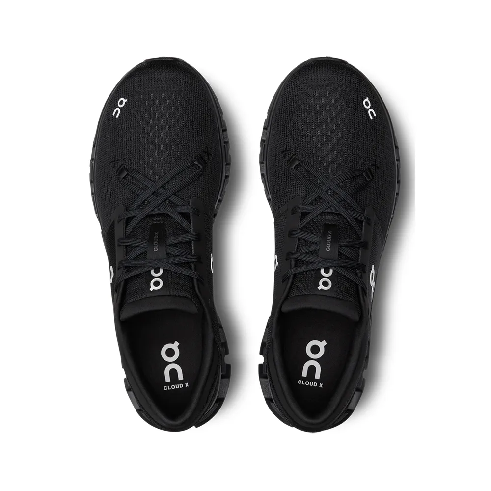 On Women's Cloud X 4 Sneaker in Black/Eclipse