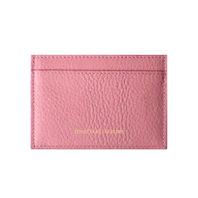 Pink Pebbled Leather Classic Card Holder