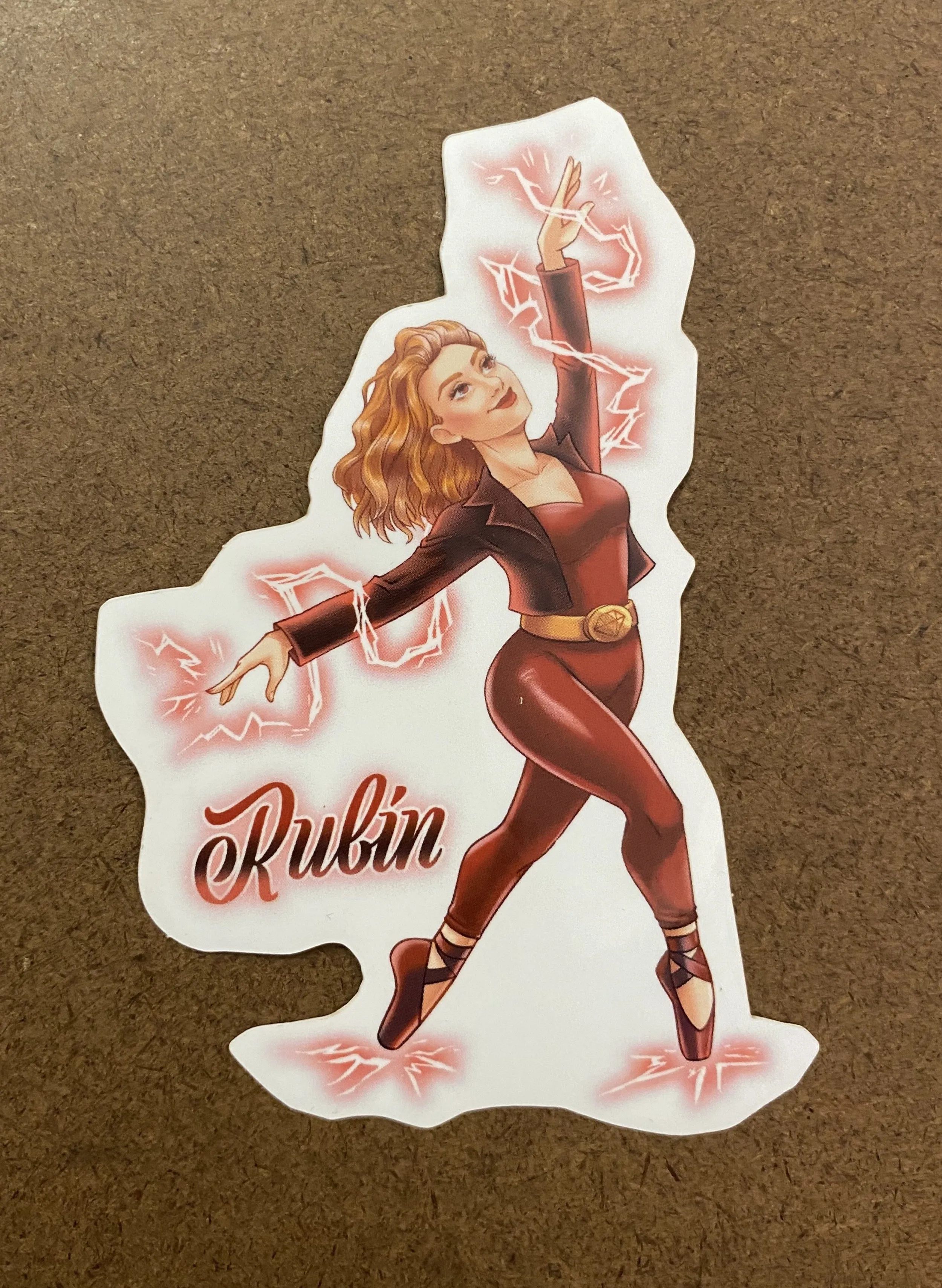 Pointe Shoe Superhero Sticker