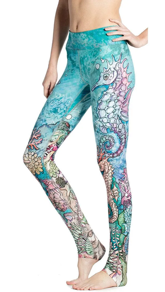 Seahorses - Full Length Triathlon Leggings