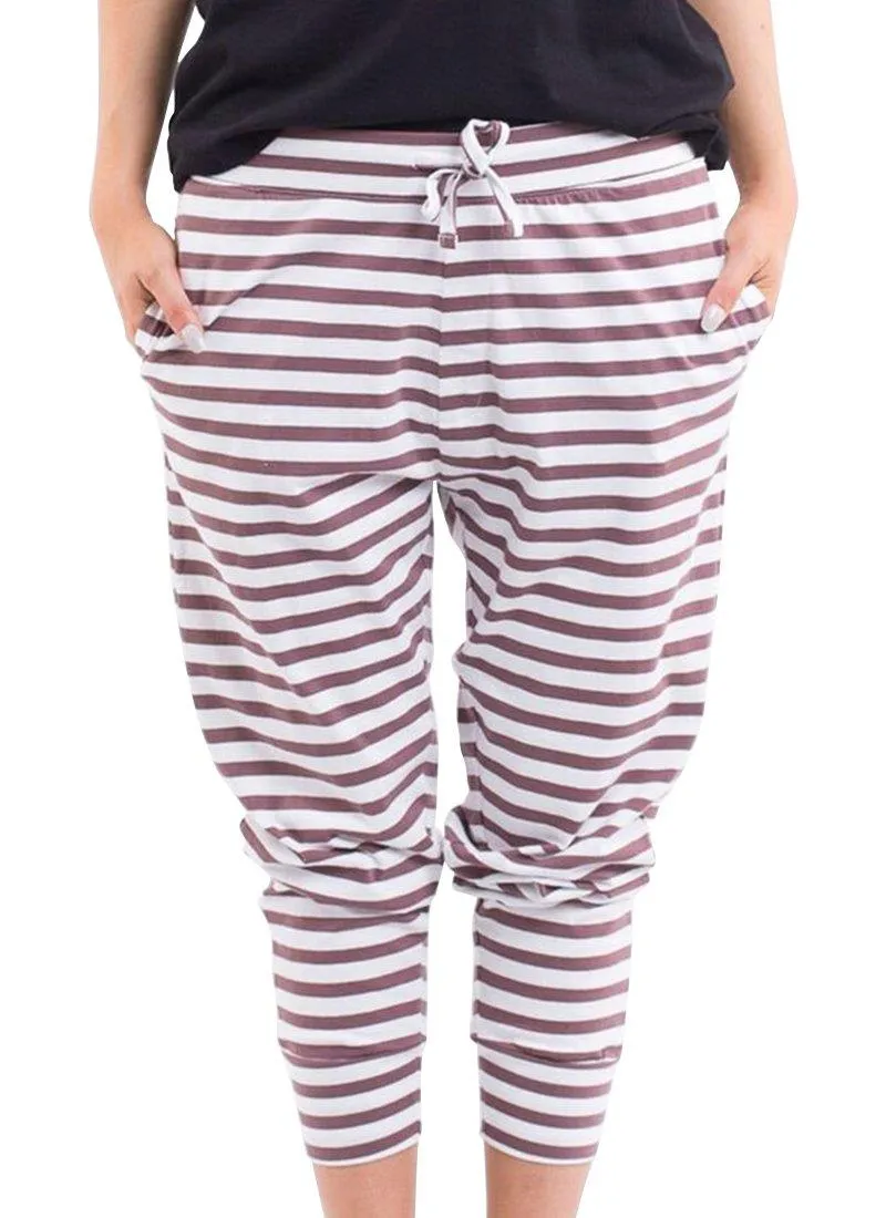 Silent Theory Strike Pants Mauve Stripe