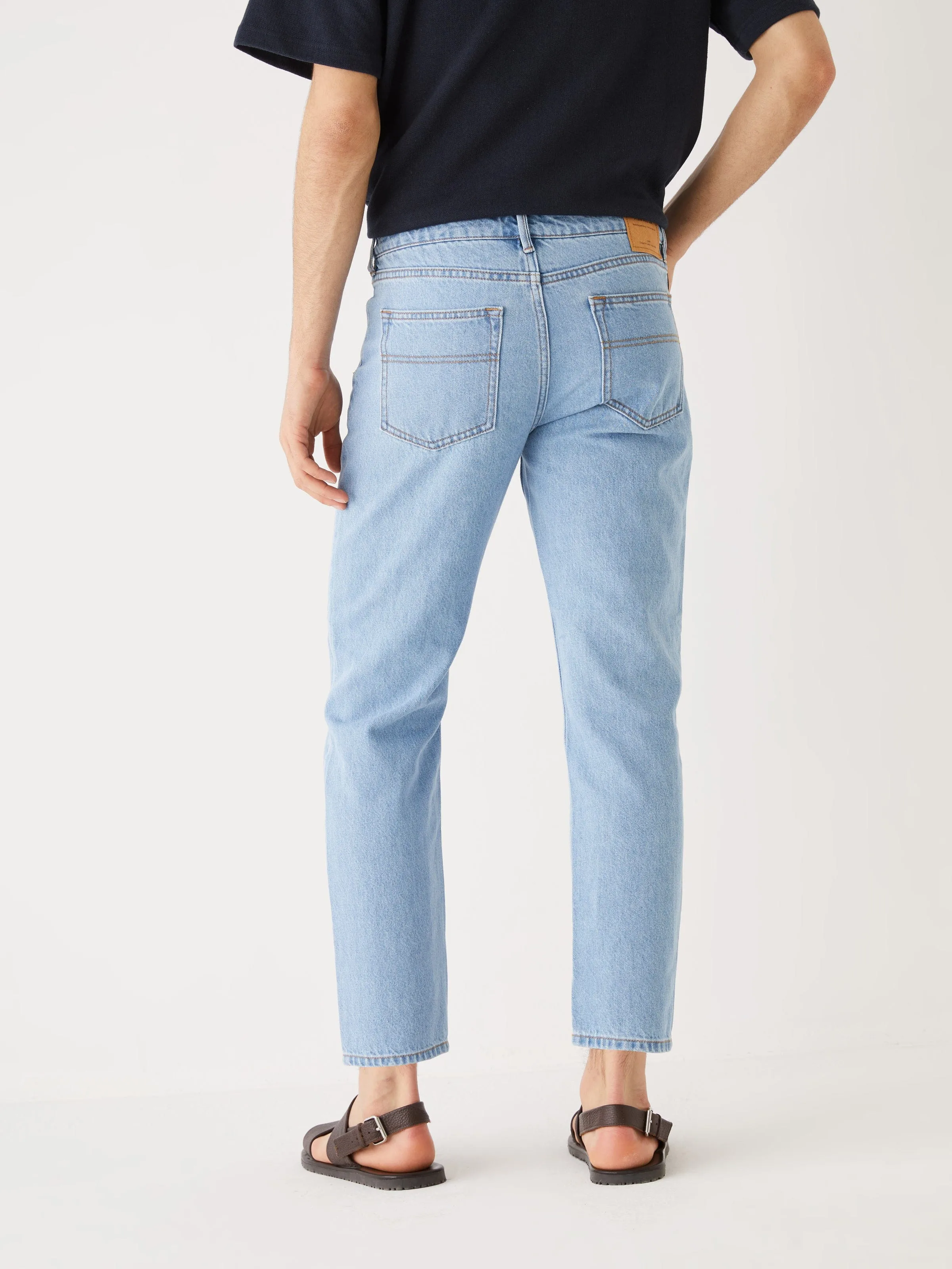 The Slim Fit Hemp Jean in Washed Blue