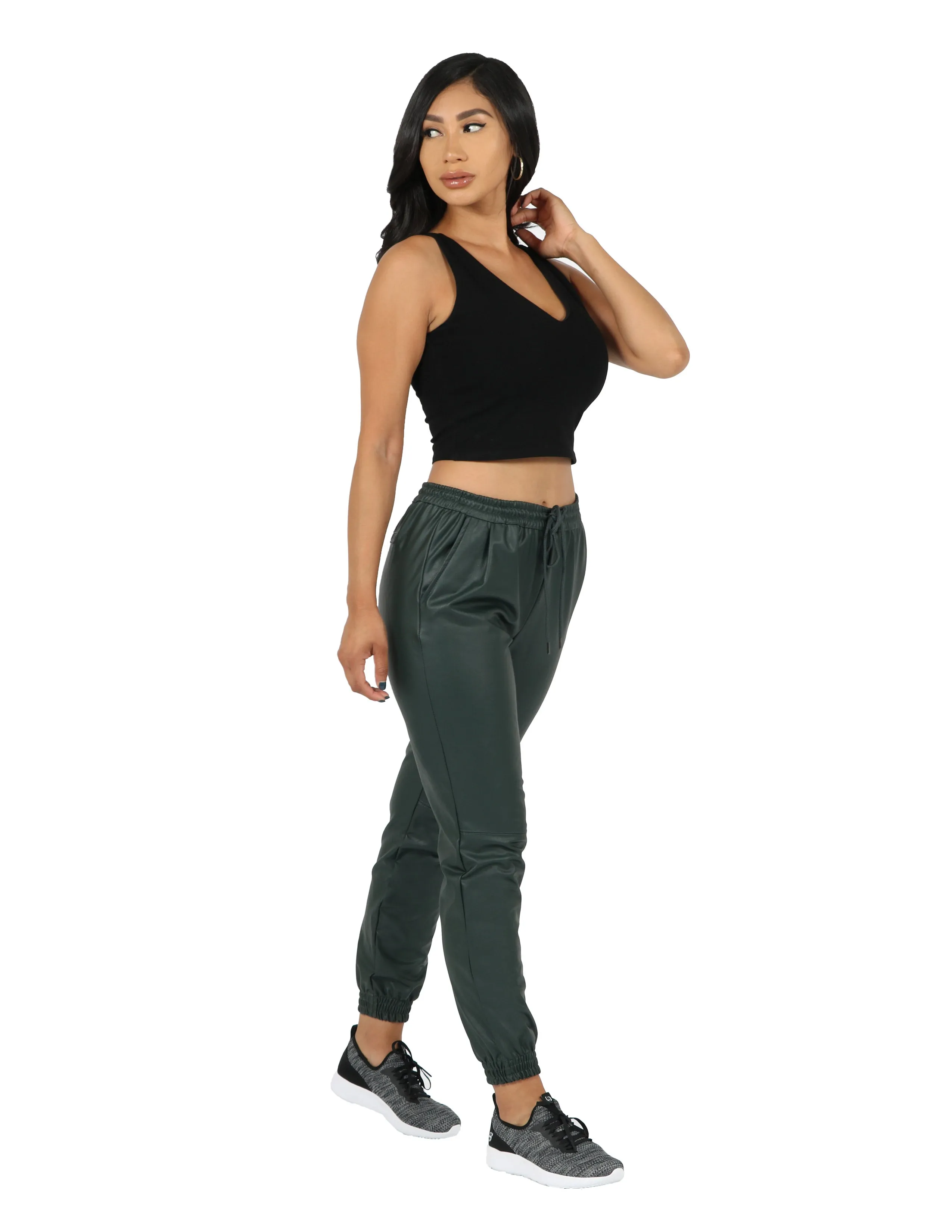 Vegan Leather Jogger